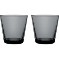 Alla Glas|Dricksglas*IITTALA Dricksglas 21cl mörkgrå 2-pack Mörkgrå