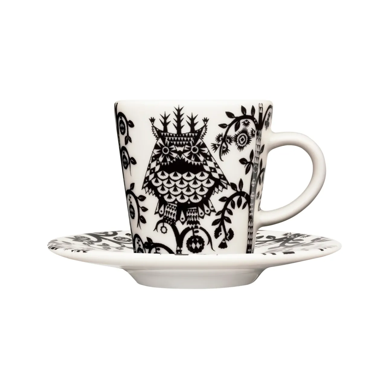 Muggar Och Koppar*IITTALA Espressokopp 0,1L & fat 11cm Svart