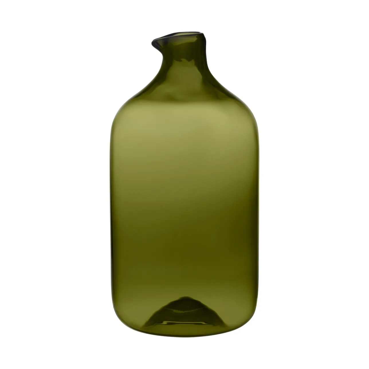 Konstföremål*IITTALA Fågelflaska rak 94x183mm mossgrön