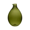 Konstföremål*IITTALA Fågelflaska rund 108x164mm mossgrön