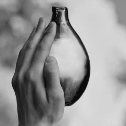 Konstföremål*IITTALA Fågelflaska rund 108x164mm mossgrön