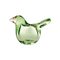Birds By Toikka|Konstföremål*IITTALA Flugsnappare 95x60 äppelgrön- Laxrosa