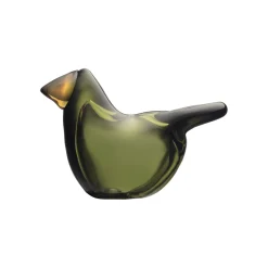 Birds By Toikka|Konstföremål*IITTALA Flugsnappare 95x60mm moss grön-koppar Mossgrön