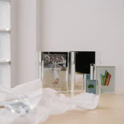 Glasdekoration*IITTALA Fotoram 76x64mm blå