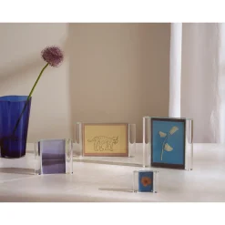 Glasdekoration*IITTALA Fotoram 76x64mm blå