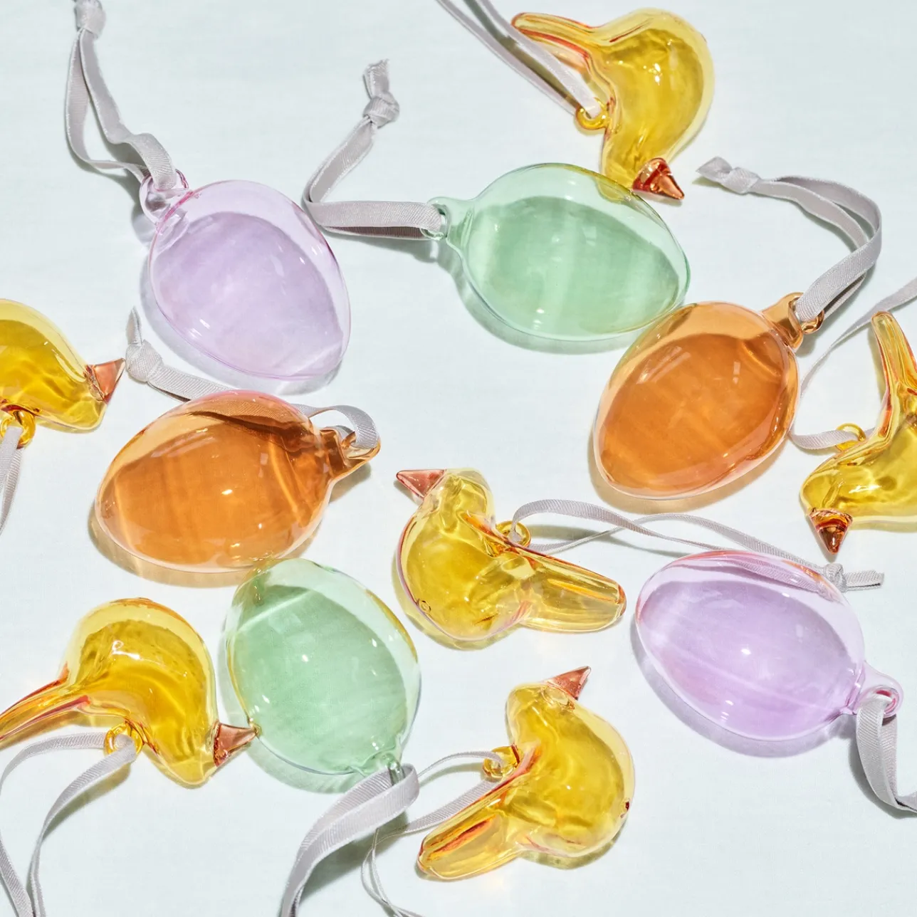 Glasdekoration*IITTALA Glas ägg 60mm, 3-set mix