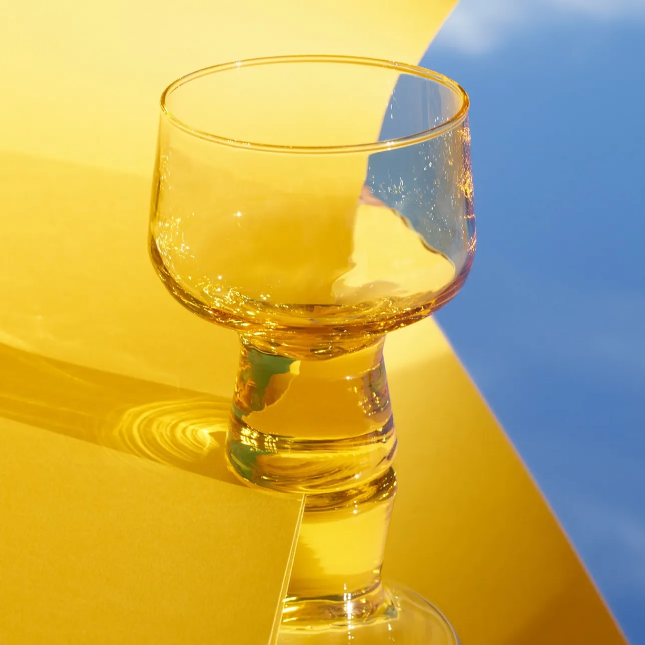 Alla Glas|Dricksglas*IITTALA Glas på fot 29cl eldgul 2-pack