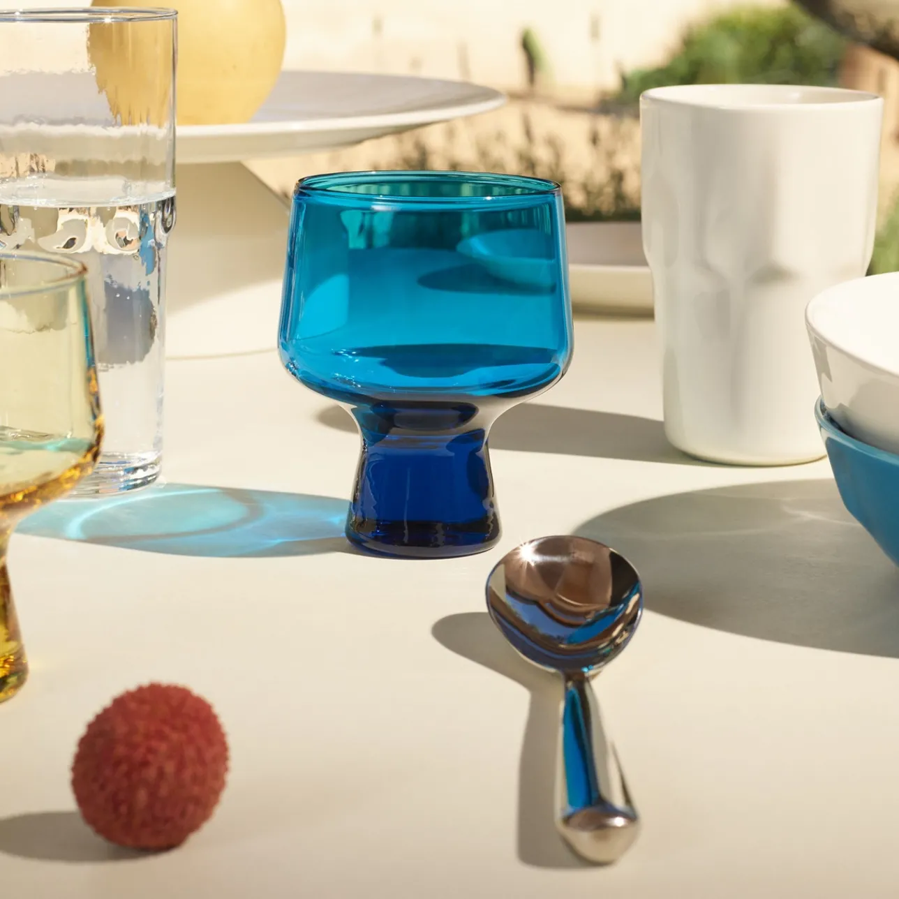 Alla Glas|Dricksglas*IITTALA Glas på fot 29cl elektrisk blå 2-pack