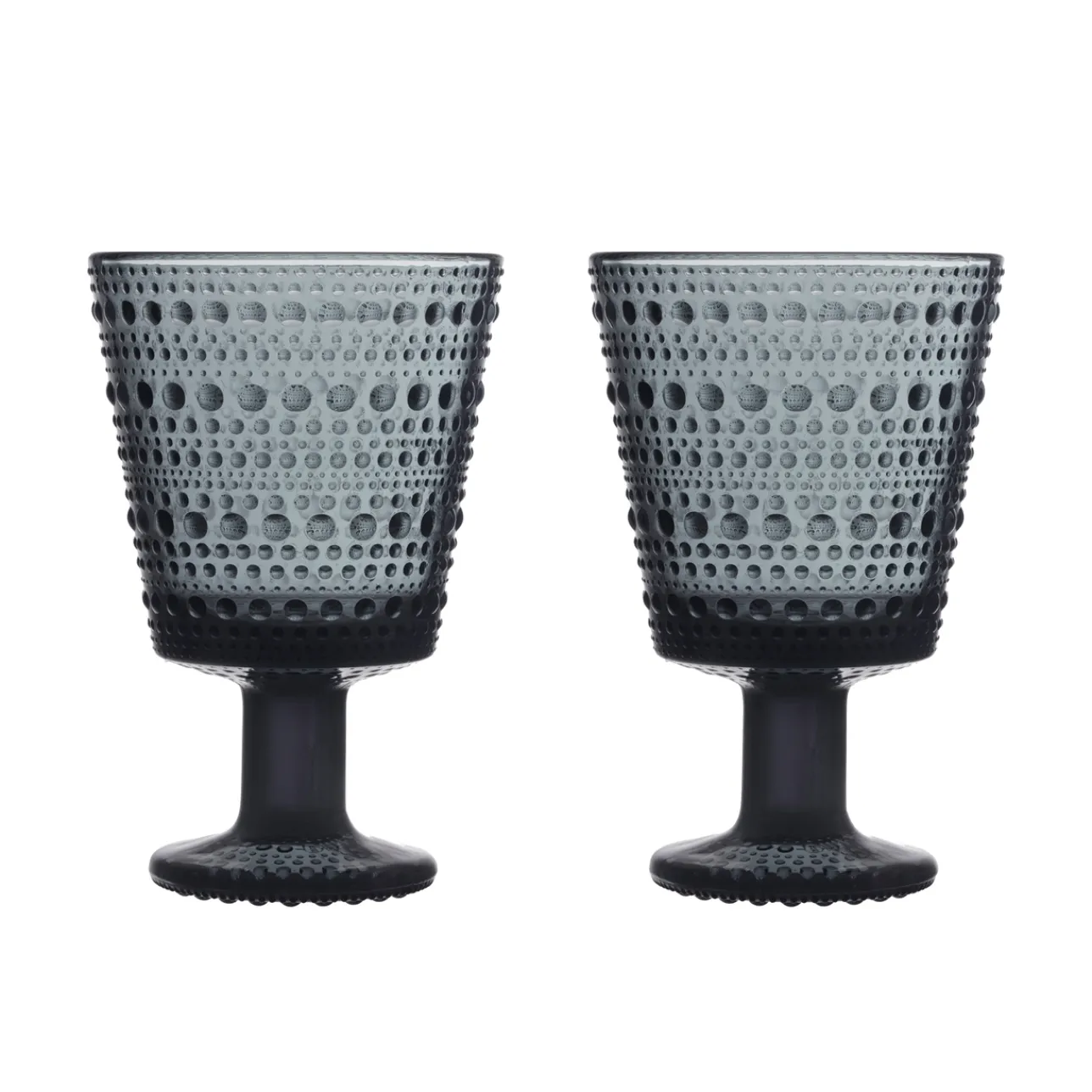 Alla Glas|Dricksglas*IITTALA Glas på fot 26cl mörkgrå 2-pack Mörkgrå
