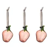 Glasdekoration*IITTALA Glasjordgubbe rosa 3st