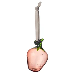 Glasdekoration*IITTALA Glasjordgubbe rosa 3st