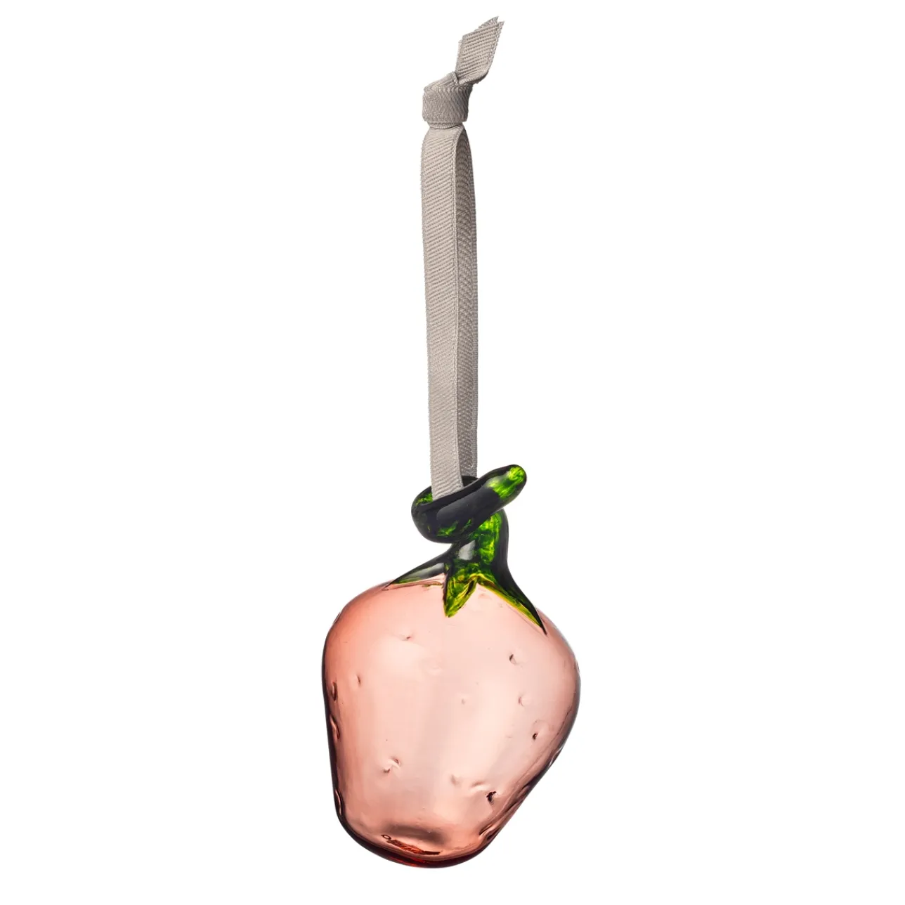 Glasdekoration*IITTALA Glasjordgubbe rosa 3st