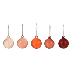 Glasdekoration*IITTALA Glaskula 40mm röd 5st Röd