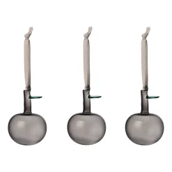 Glasdekoration*IITTALA Glasäpple grå 3st Grå