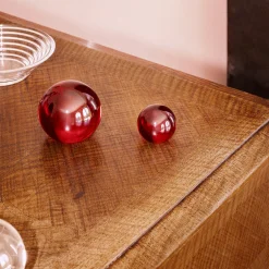 Glasdekoration*IITTALA Glassfär 5cm karmint röd