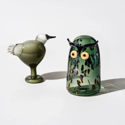 Birds By Toikka|Konstföremål*IITTALA Hornuggla 110x175mm tallgrön Dennengroen