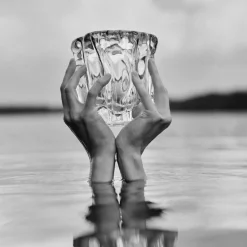 Konstföremål|Vaser*IITTALA Kalvolan kanto konstverk 140mm Klar