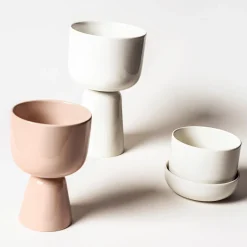 Krukor*IITTALA Kruka med fat S Vit