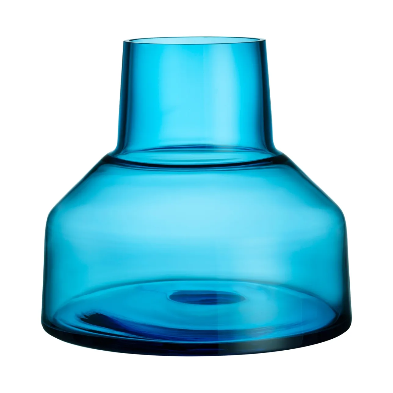 Vaser*IITTALA Låg vas 220x200mm elektrisk blå