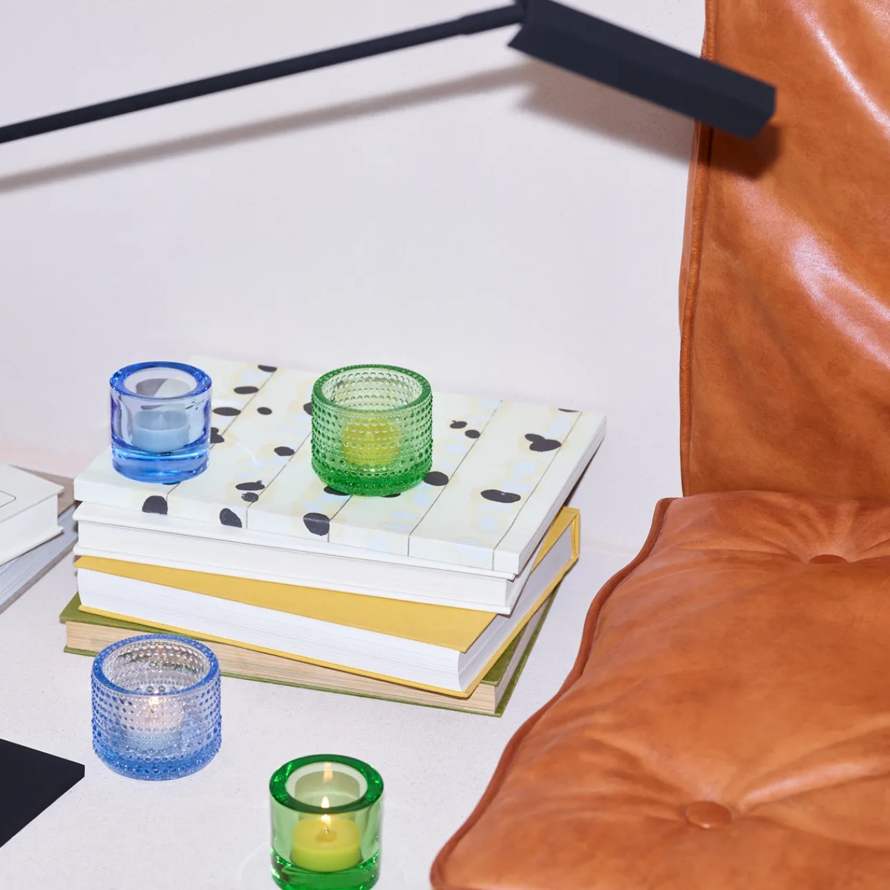 Ljuslyktor*IITTALA Ljuslykta 64mm äppelgön Äppelgön