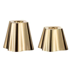 Alvar Aalto Collection|Ljusstakar*IITTALA ljusstake 50+65mm mässing 2set Mässing