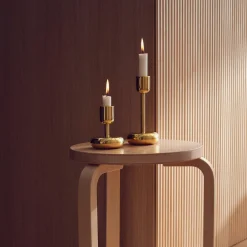 Ljusstakar*IITTALA Ljusstake mässing gåvoförpackning 2-pack