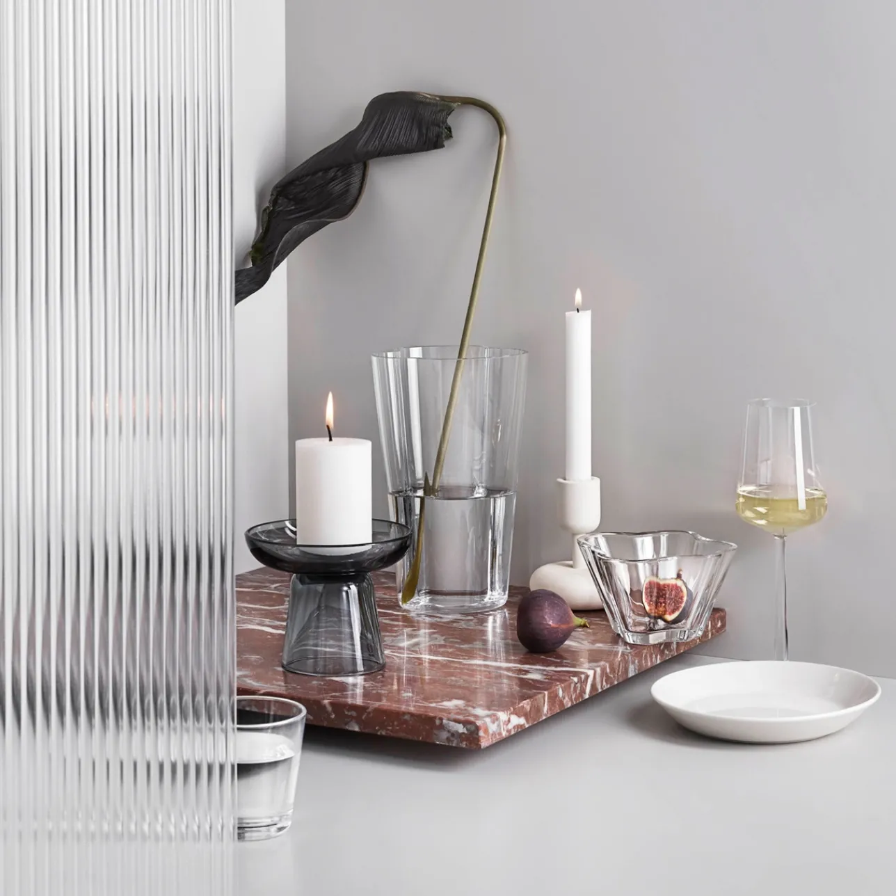 Ljusstakar*IITTALA Ljusstake 107mm Vit