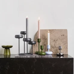 Ljusstakar*IITTALA Ljusstalke 107mm steel Stål