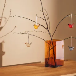 Glasdekoration*IITTALA Mini glasfågel 3set Mix