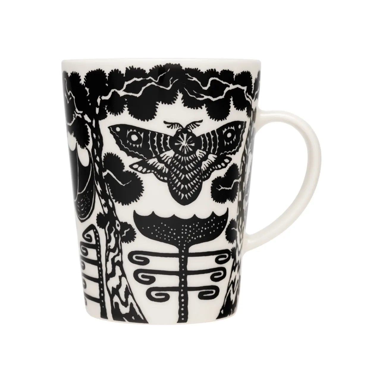 Muggar Och Koppar*IITTALA Mugg 0,4L Yö svart och vit, presentförpackning