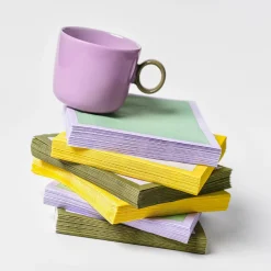 Kökstextilier*IITTALA Pappersservett 33x33cm Lila-oliv