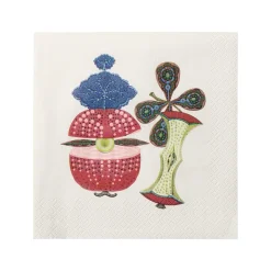 Kökstextilier*IITTALA Pappersservett 33x33cm röd