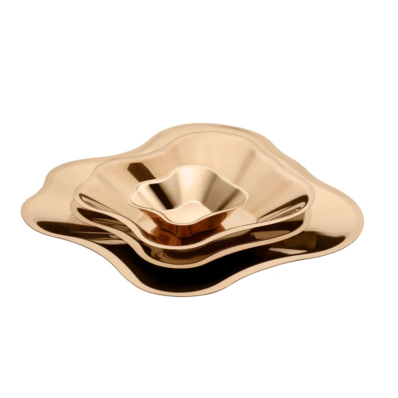 Serveringsbrickor Och Uppläggningsfat|Alvar Aalto Collection*IITTALA Skål 504mm roséguld Roséguld